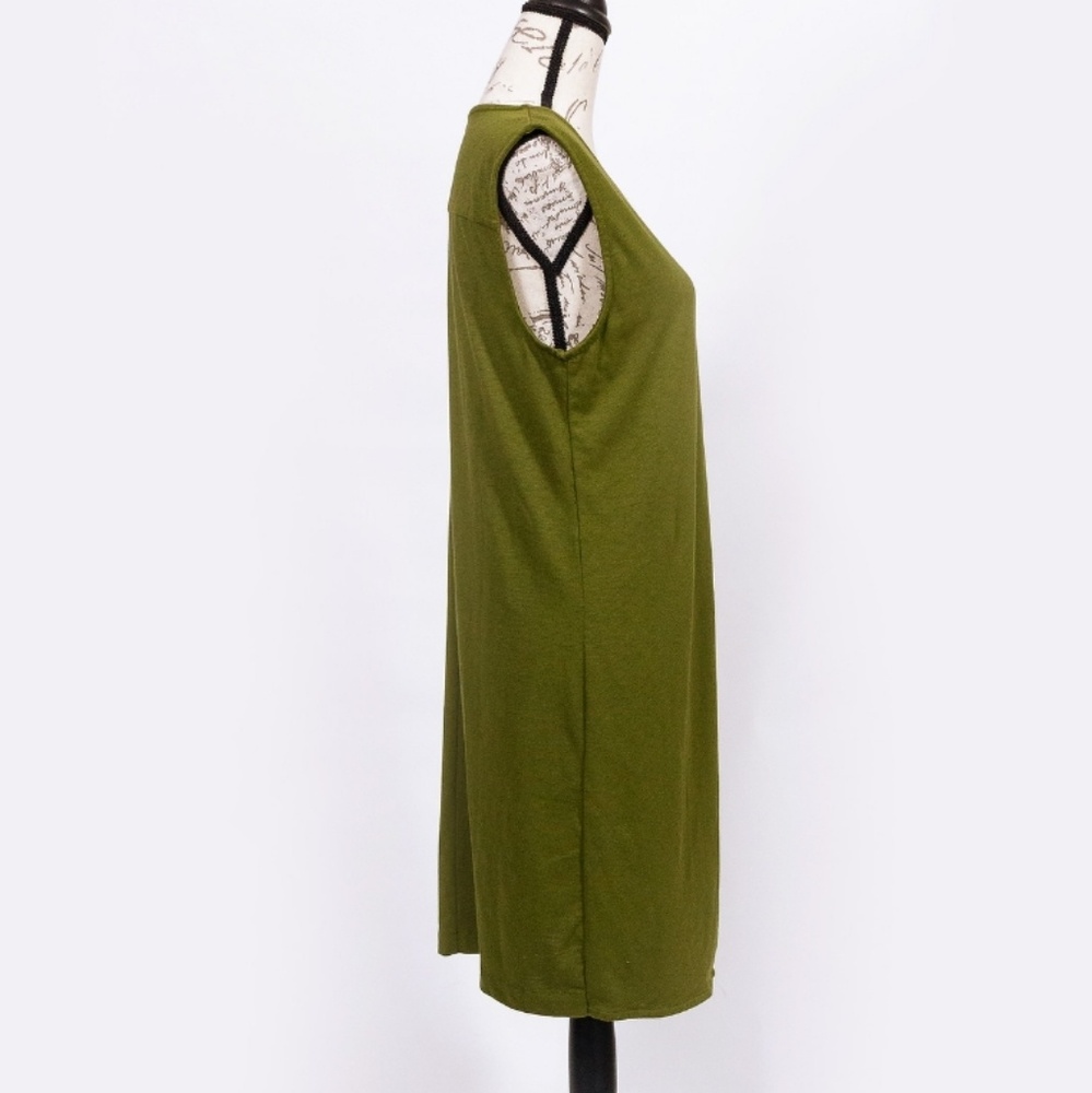 J.crew green faux wrap sheath dress, size M - Picture 4 of 7